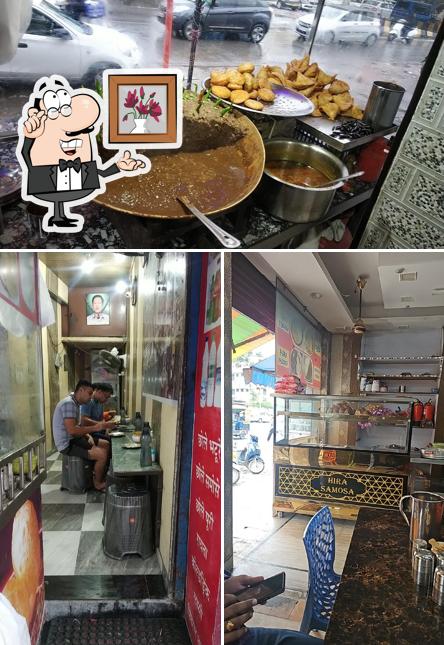 The interior of Hira bhai Ji chole Bhature