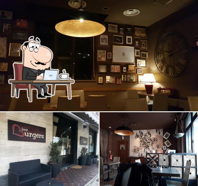 Dai un'occhiata agli interni di Love Burgers