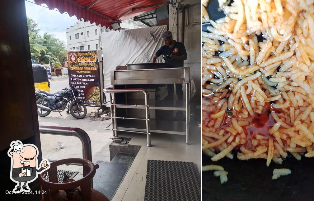 The interior of Kovai SS Biriyani