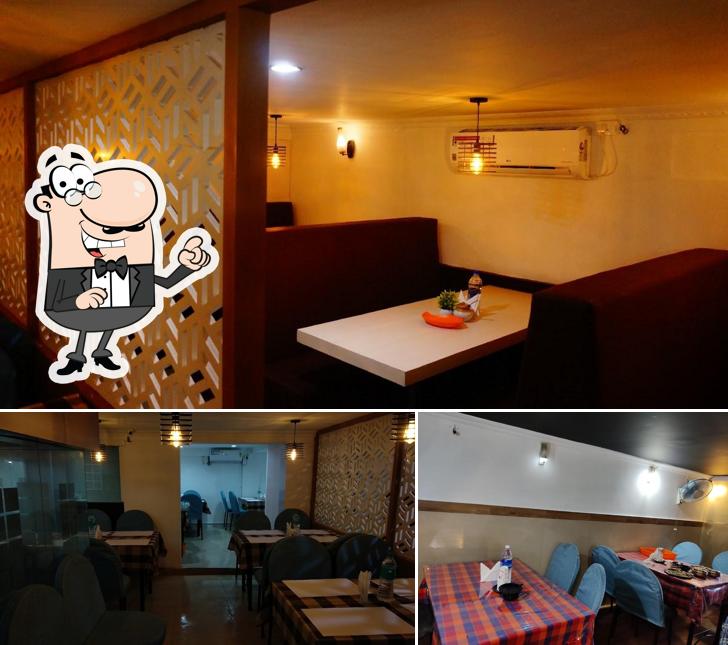 Ruchi restaurant is distinguished by interior and dining table