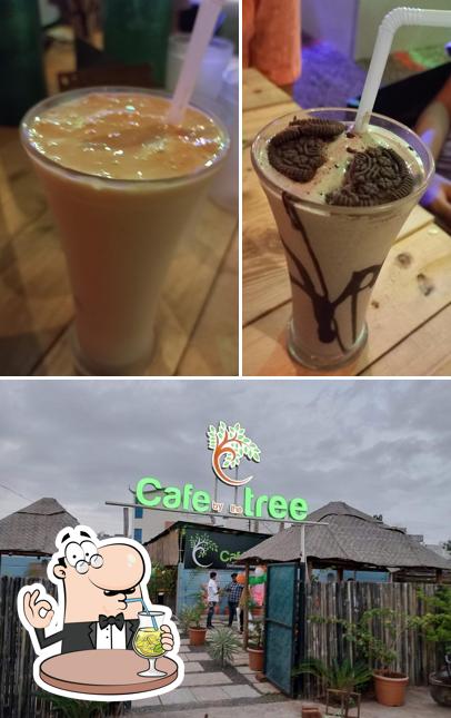 The picture of drink and exterior at Cafe by the tree