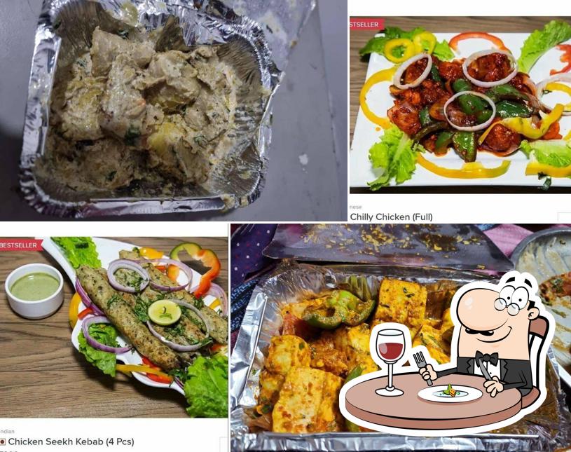 Food at Lazeez Kebabs & Curries Restaurant