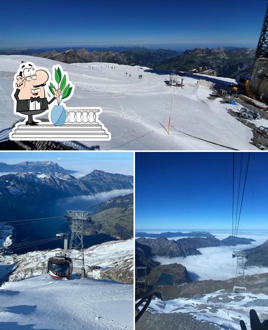 Curiosa tra l'area esterna di Titlis Panorama Restaurant