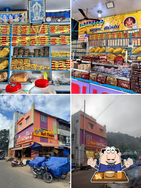 The photo of food and exterior at Hari Chips
