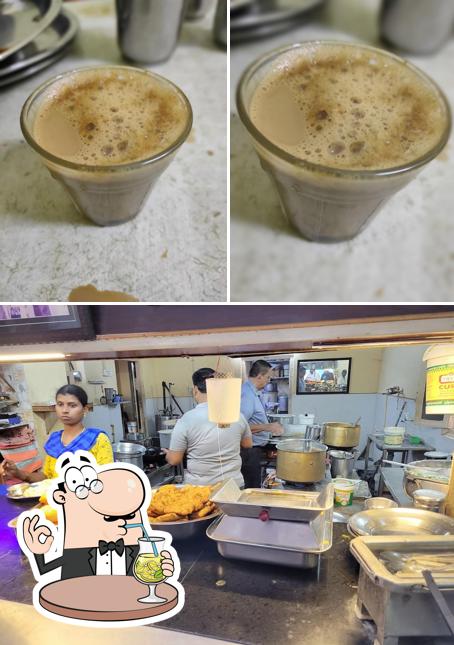 Among various things one can find drink and interior at Udipi Tiffin Center