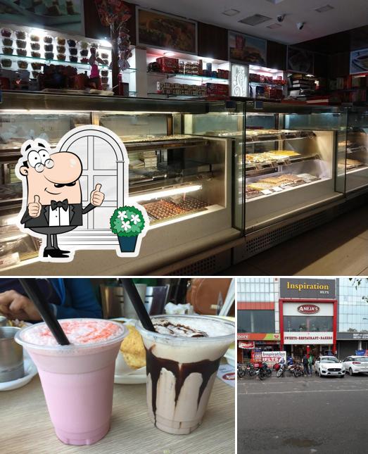 The image of Aneja Sweets & Bakers’s exterior and beverage