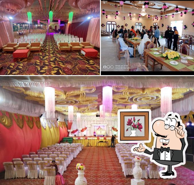 The interior of HANUMAN VATIKA RESTAURANT