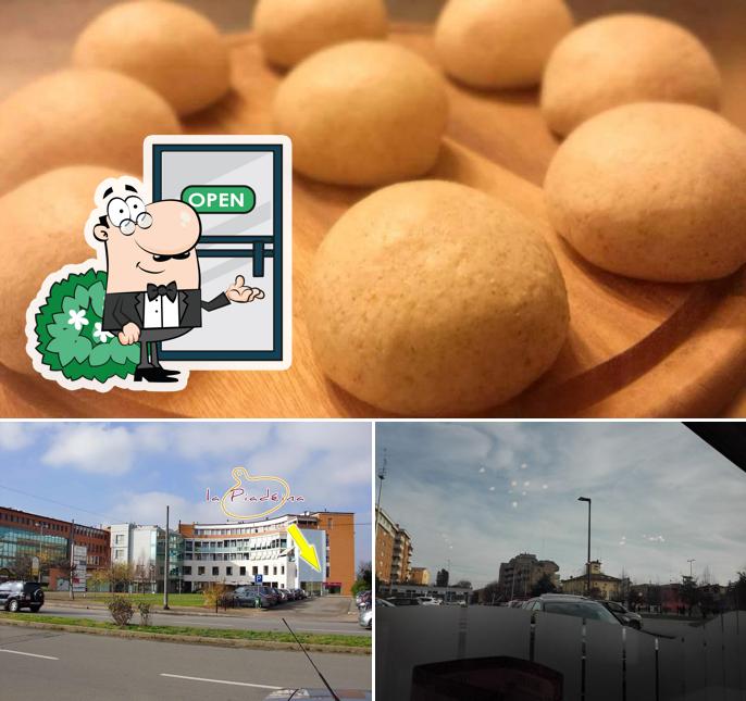 Questa è la immagine che presenta la esterno e cibo di La Piadéina