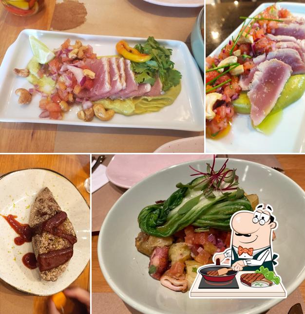 Prove refeições de carne no Tato Mar & Grelha