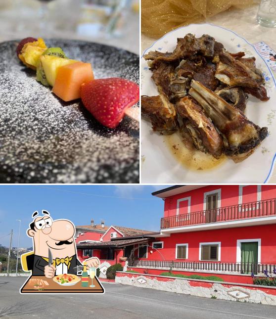 La cibo e esterno del ristorante