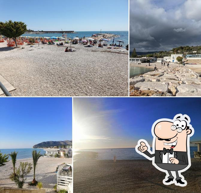 Puoi goderti l'aria fresca da seduto all'esterno di Le Casette