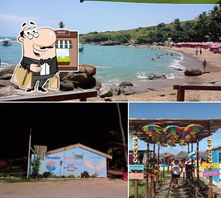 Desfrute da vista da área externa do Paradise Beach, Bar e Restaurante