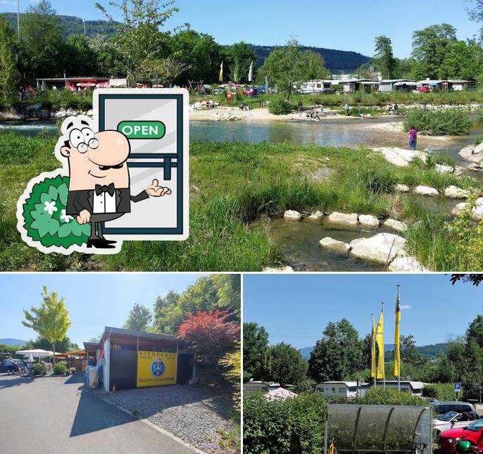 Puoi goderti l'aria fresca da seduto all'esterno di Restaurant La Grande Ecluse