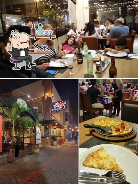 O interior do Pizza Bis Passeio San Miguel