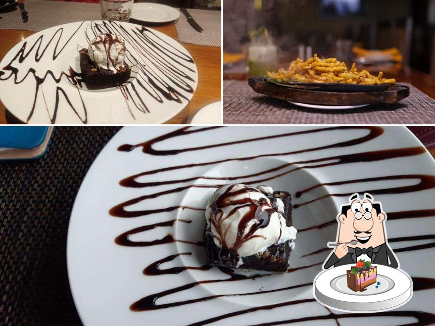 Chocolate cake at The Yellow Chilli Restaurant