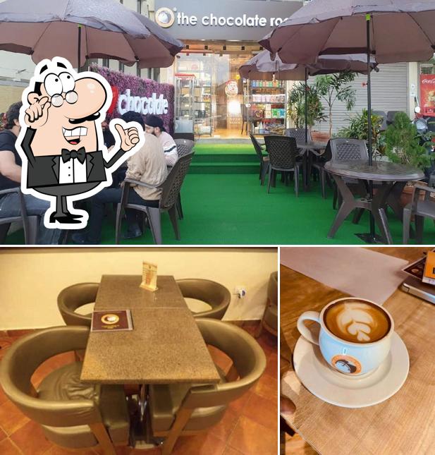 Among different things one can find interior and food at The Chocolate Room