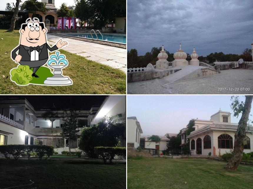 The outside area is an important feature of Chandra Hill Resort