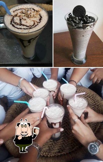 Enjoy a beverage at Marutham's Coffee