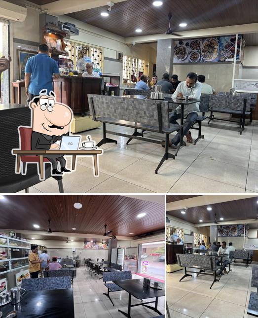 The interior of Vishnu Vilas Hotel