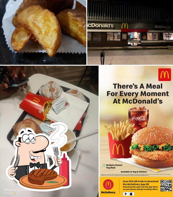 Try out meat dishes at McDonald's