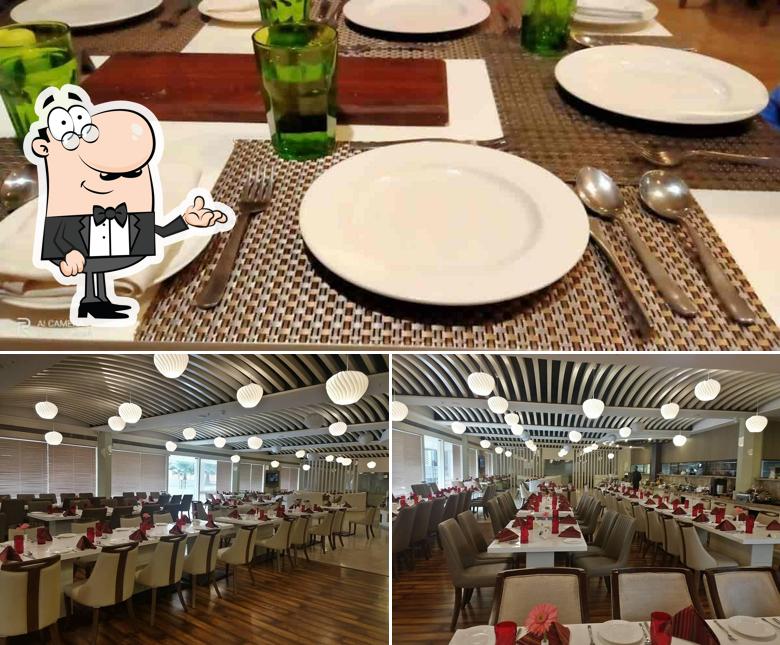 The interior of Hotel Vijan Mahal