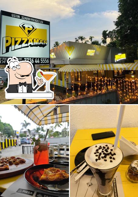 The photo of drink and exterior at Pizzaman