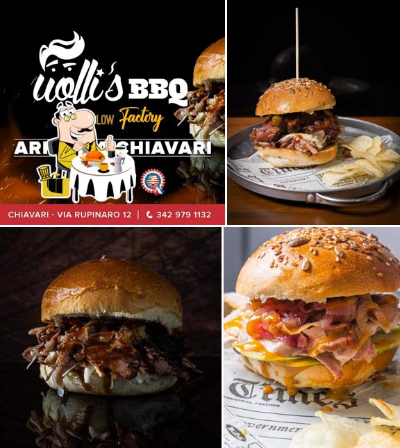 Panino con maiale stirato al Uolli's BBQ factory Chiavari