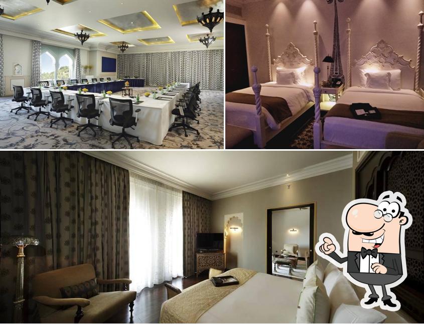 Take a seat at one of the tables at Fairmont Jaipur