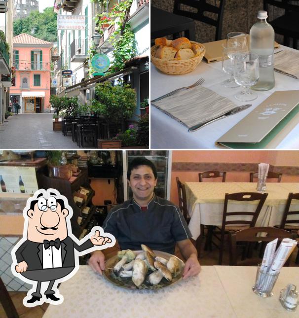 La immagine di interni e cibo da Ristorante La Grotta