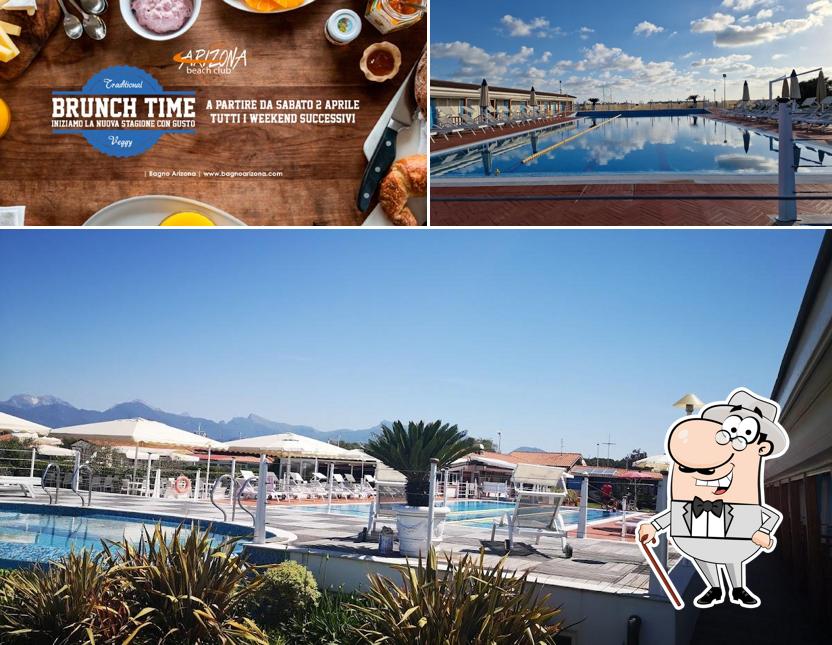 Bagno Arizona si caratterizza per la esterno e cibo