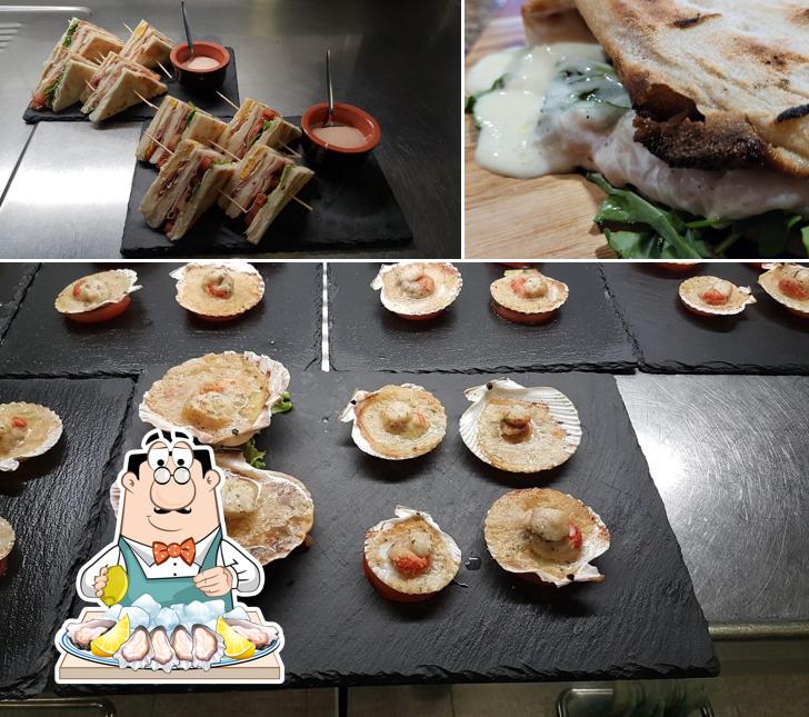 Ostriche al Bar Roma Pinsa e sapori. Pinse pizze hamburger club sandwich