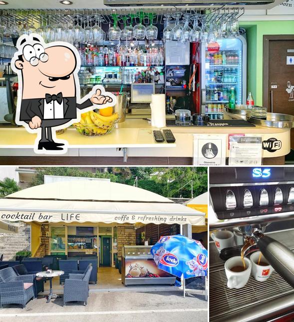 Questa è la immagine che raffigura la interni e bevanda di Cocktail bar LIFE