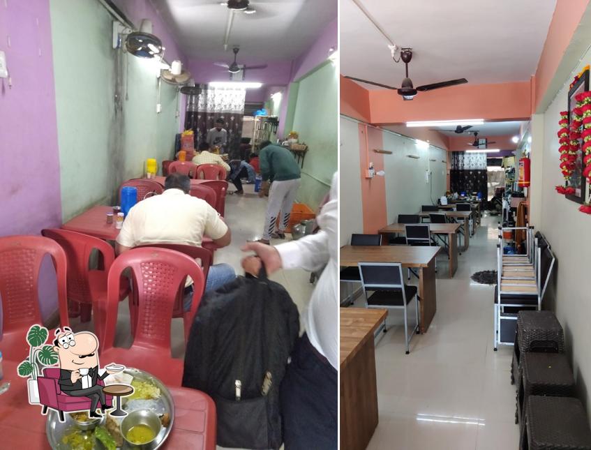 The interior of Gujrati thali Annapurna Dininghall