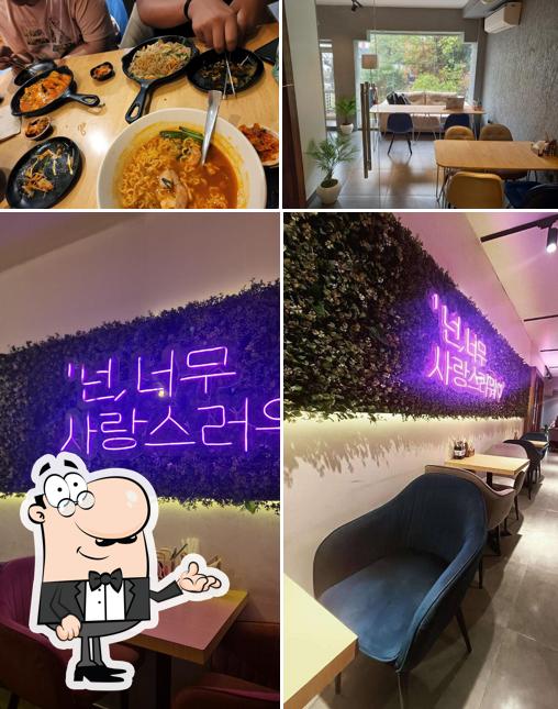 Take a seat at one of the tables at Kori's