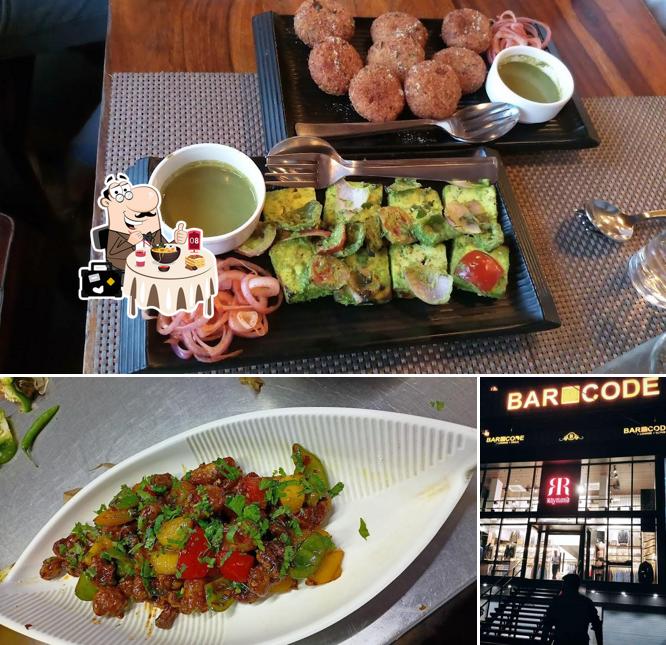 Among different things one can find food and exterior at Bar Code