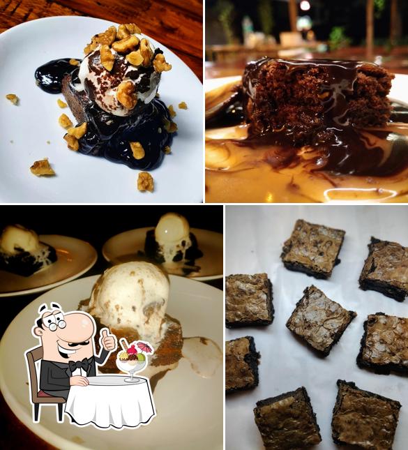 Baked In Goa (authentic woodfired pizzeria & bar) offers a variety of desserts