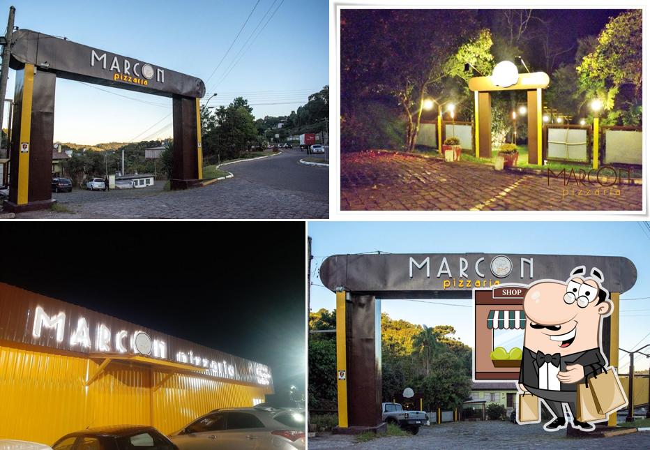 Veja imagens do exterior do Marcon Pizzaria