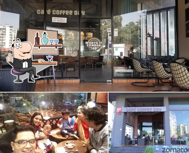 This is the photo displaying interior and exterior at Café Coffee Day