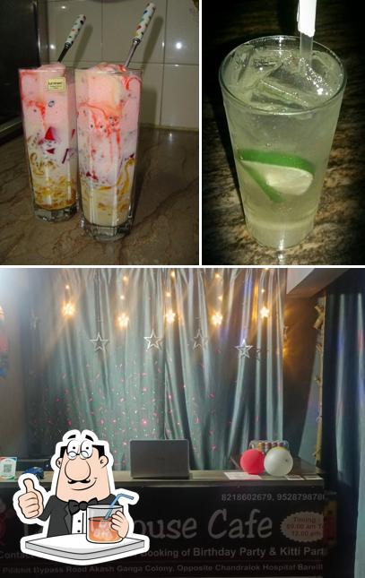 The restaurant's drink and interior