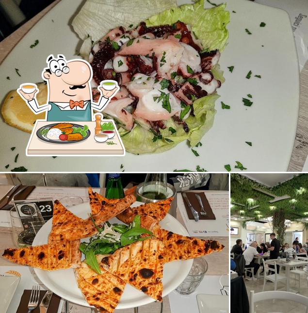 La cibo e interni del ristorante