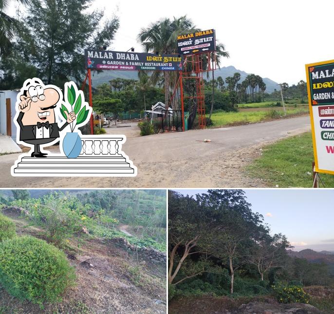 Enjoy the view at the outside area of Malar Dhaba