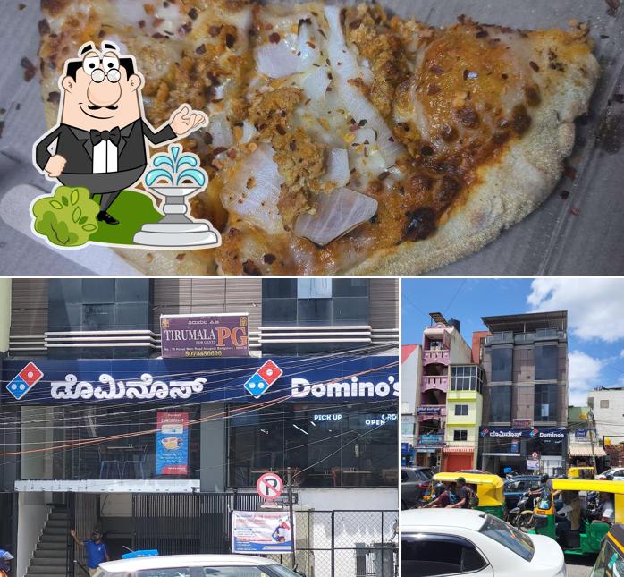 The image of Domino's pizza Adugodi, Bengaluru’s exterior and food