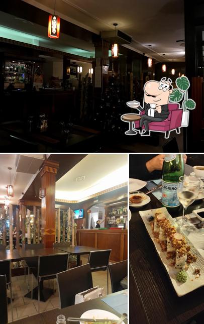 Gli interni di Sushi Sekai