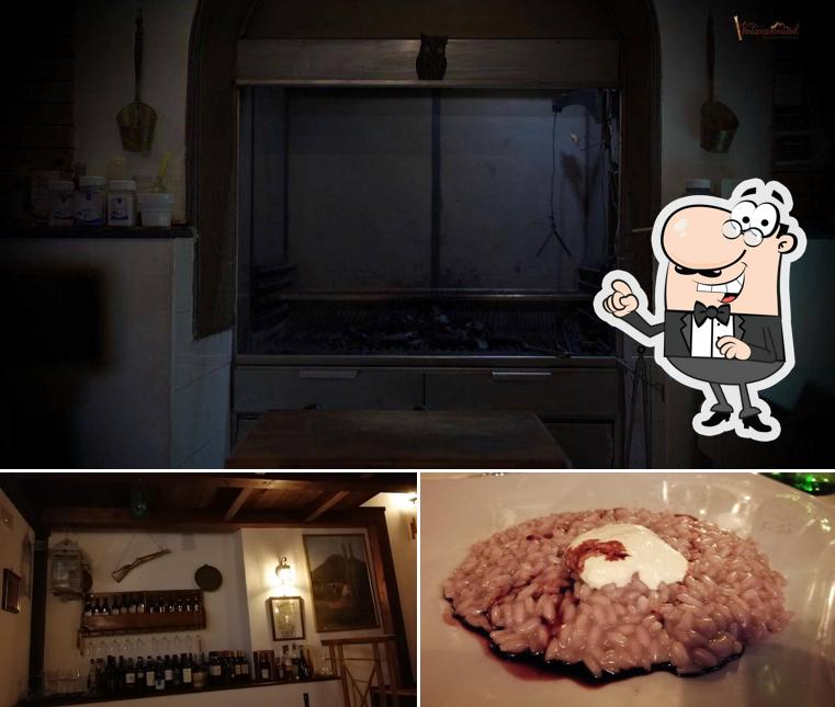 La interni e cibo del ristorante