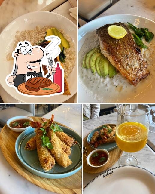 Order meat meals at Andrea's Bistro