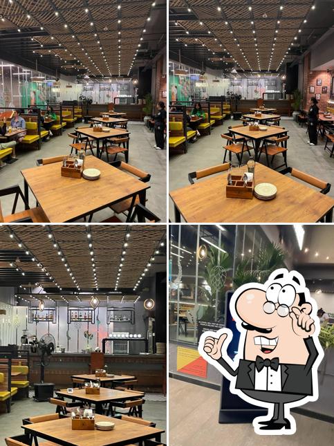 Take a seat at one of the tables at Mannheim Craft Brewery Ecoworld