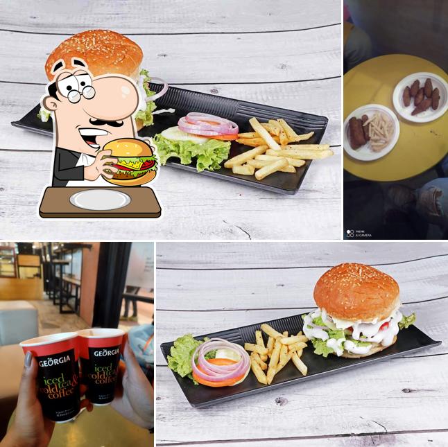 Hamburger at The Grand Trunk Cafe