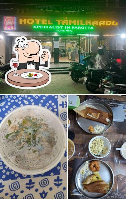 The photo of Hotel Tamilnaadu’s food and exterior