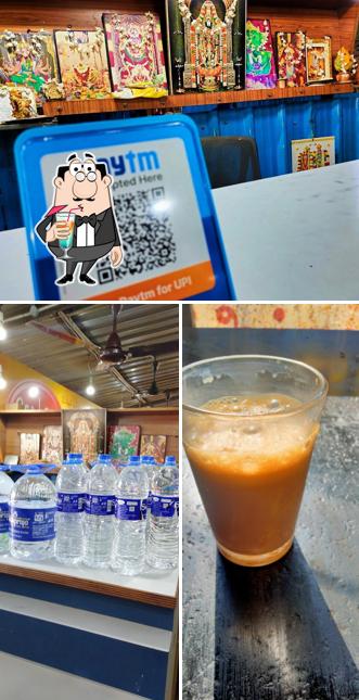 The restaurant's drink and interior