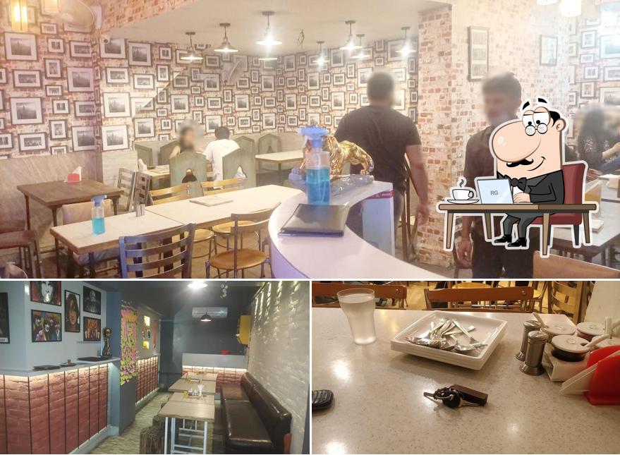 Take a seat at one of the tables at Chalte Firte Momos & Special Foods veg non veg